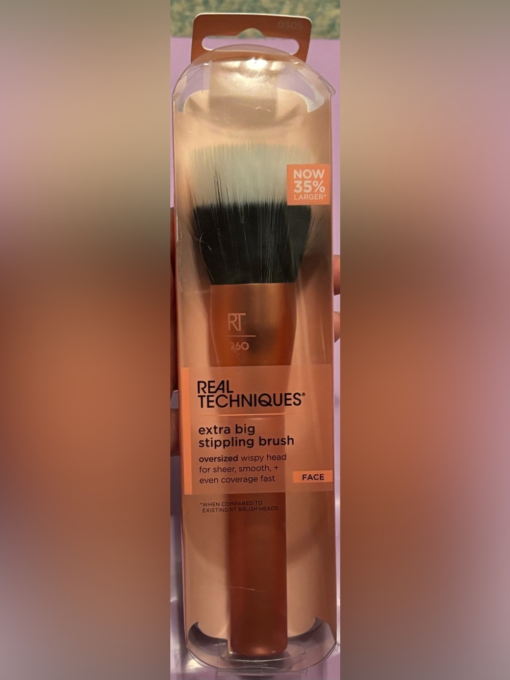 Real Techniques Extra Big Stippling Brush - Copper/Black